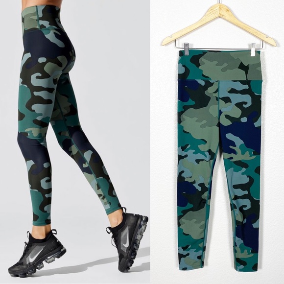 Carbon38 Pants - Carbon38 Camo High Rise Full Length Legging Sz L